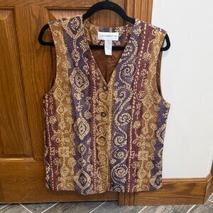 Liz Claiborne Vintage Vest Bohemian Festival Summer *see measurements below